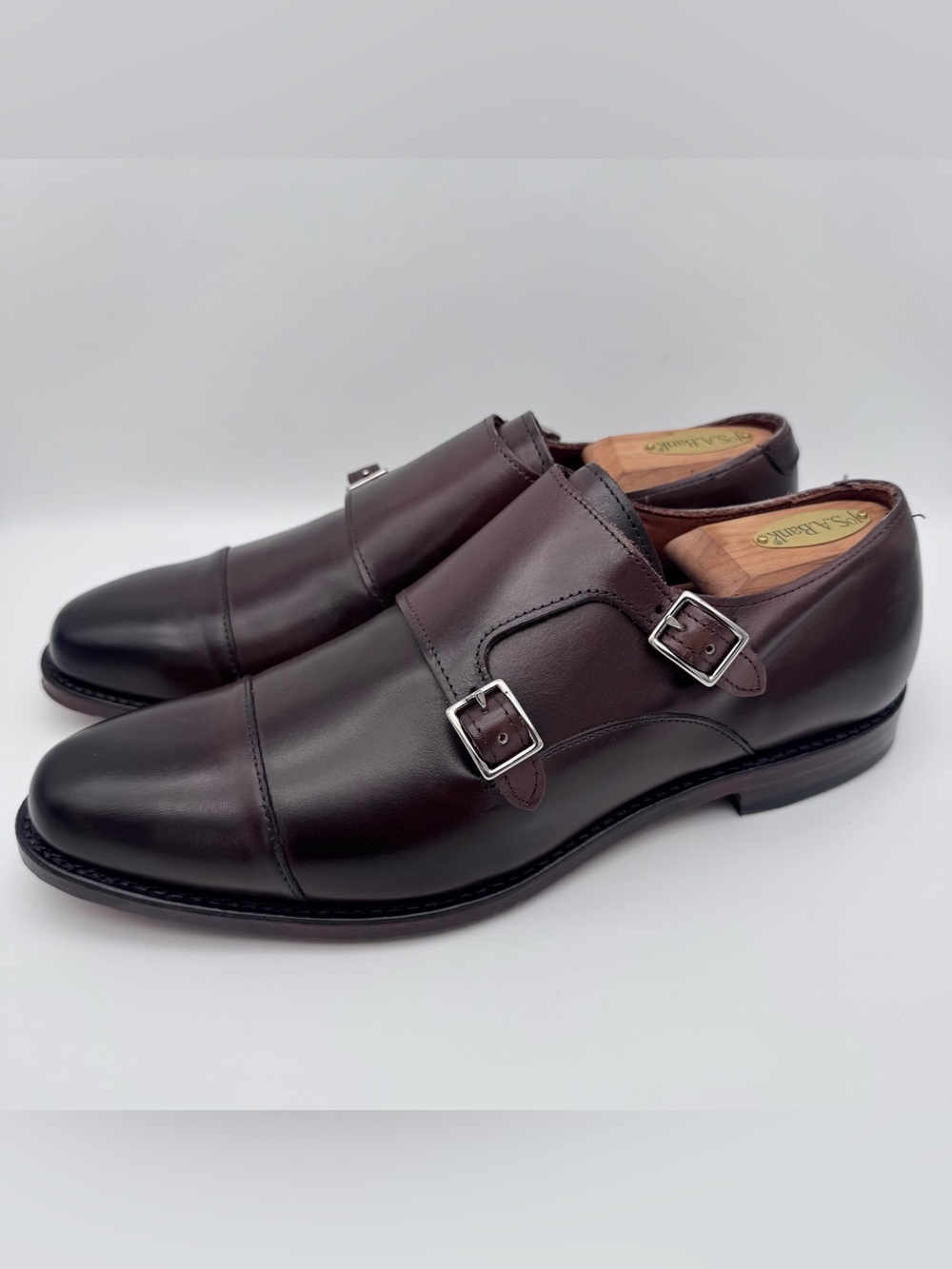 Allen Edmonds Mora 2.0 Brown Leather Double Monk Strap Shoes Men's Size 9 D